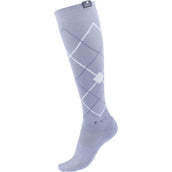 ELT Calcetines de Equitación Argyle Blue Grey