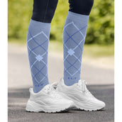 ELT Calcetines de Equitación Argyle Blue Grey