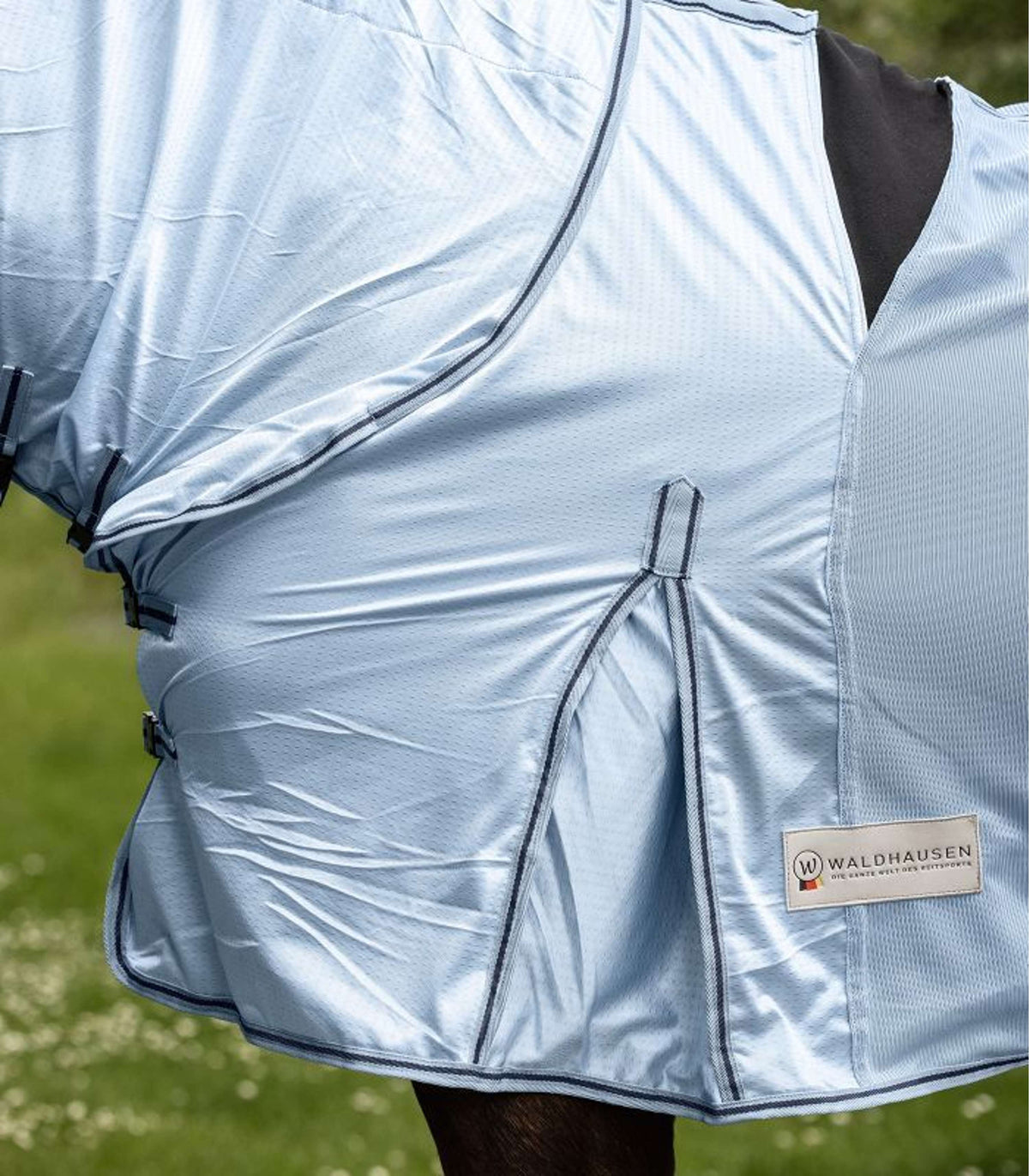 Waldhausen Manta antimoscas/Eccema Protect Azul claro/Azul oscuro