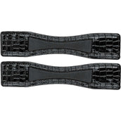 Waldhausen Protectores de Espuelas Cuero Negro/Cocodrilo