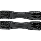 Waldhausen Protectores de Espuelas Cuero Negro/Cocodrilo