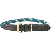Weatherbeeta Dog Collar Cuerda De Cuero Hunter Green/Brown