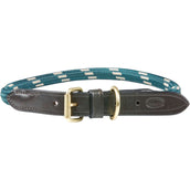 Weatherbeeta Dog Collar Cuerda De Cuero Hunter Green/Brown