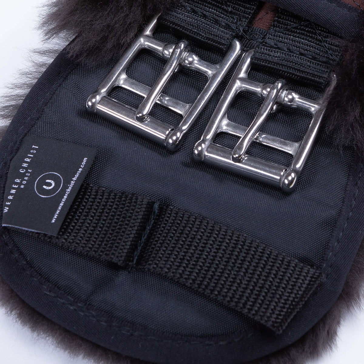 Werner Christ Cincha de doma Anatomic con Pelo Marron