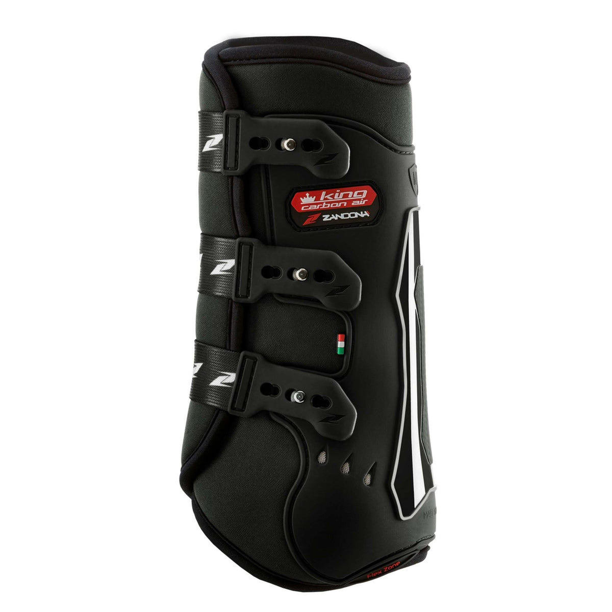 Zandona Protectores de piernas King Carbon Air Negro