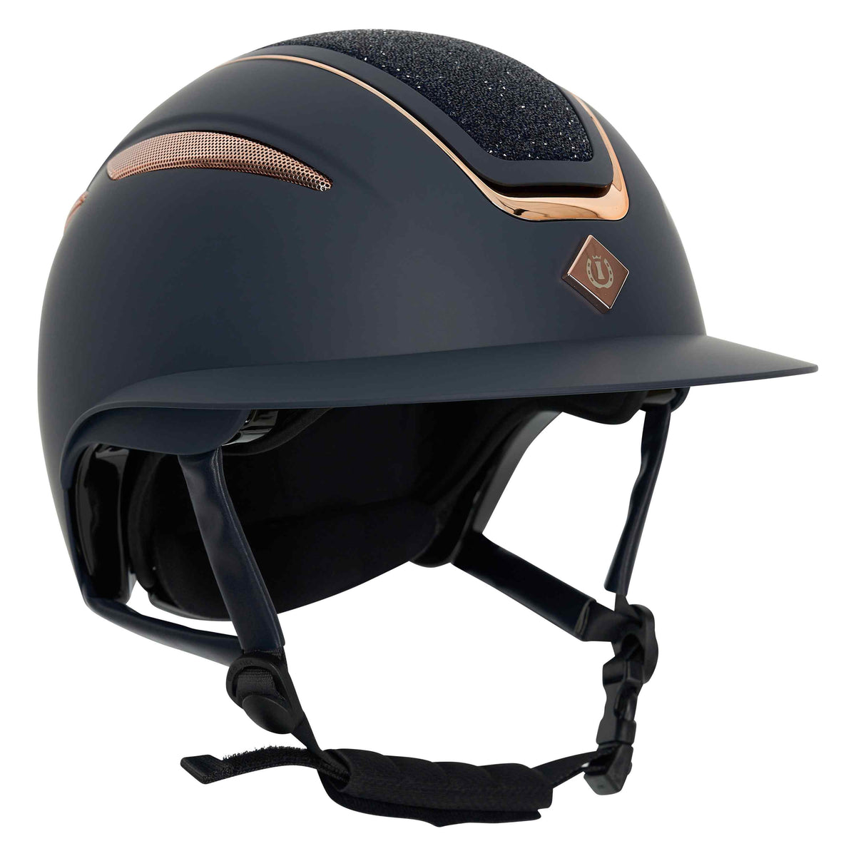 Imperial Riding Casco IRHOlania Deluxe Big Visor Marino/Rosegold