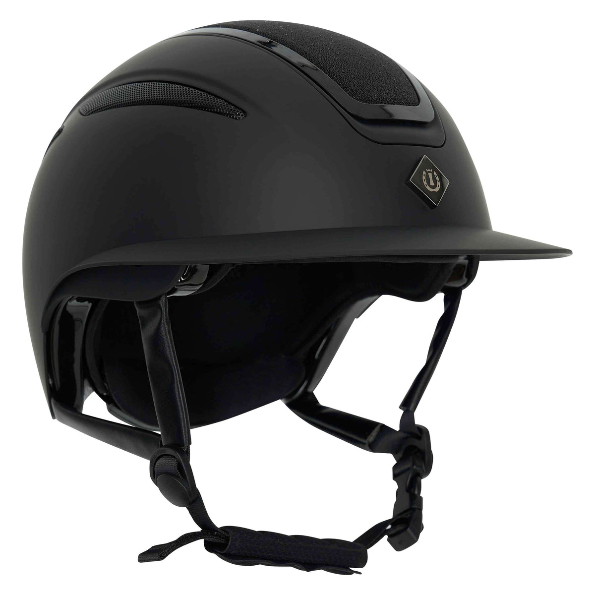 Imperial Riding Casco IRHOlania Deluxe Big Visor Purpurina Negra