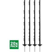 Agradi Power Poste de pradera Classic 125cm 20 Piezas Negro