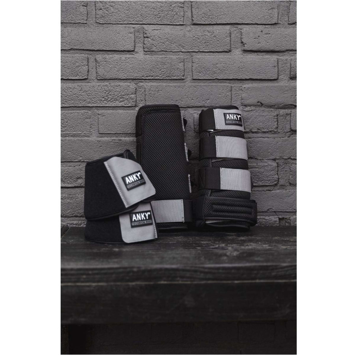 ANKY Protector de piernas 3 en 1 3D Mesh Black/Steel Grey