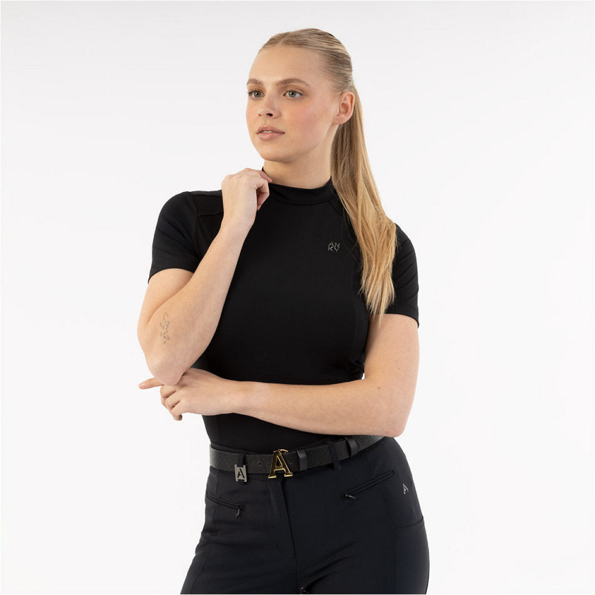 ANKY T-Shirt Mockneck Tee ATC261205 Negro