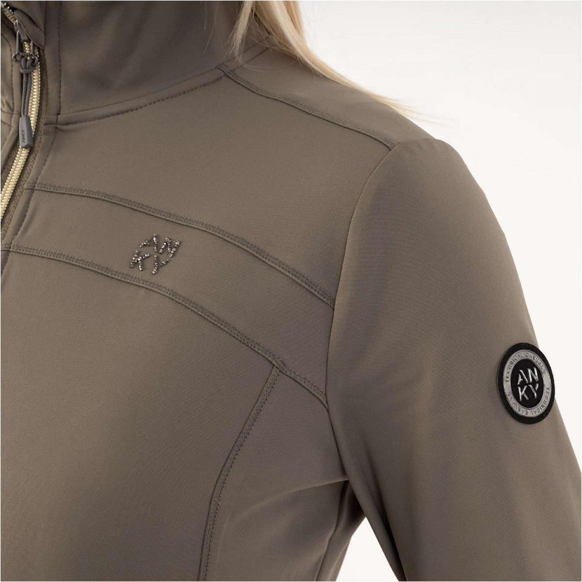 ANKY Sudadera con capucha y cremallera Sub Layer ATC261103 Bungee Cord