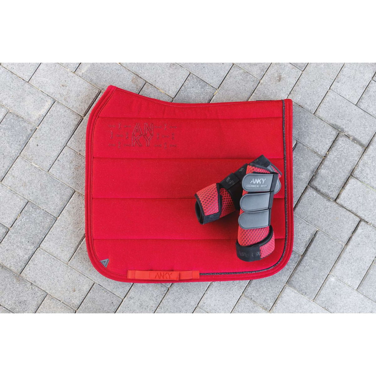 ANKY Protectores de piernas AW25 3D Mesh Equestrian Red