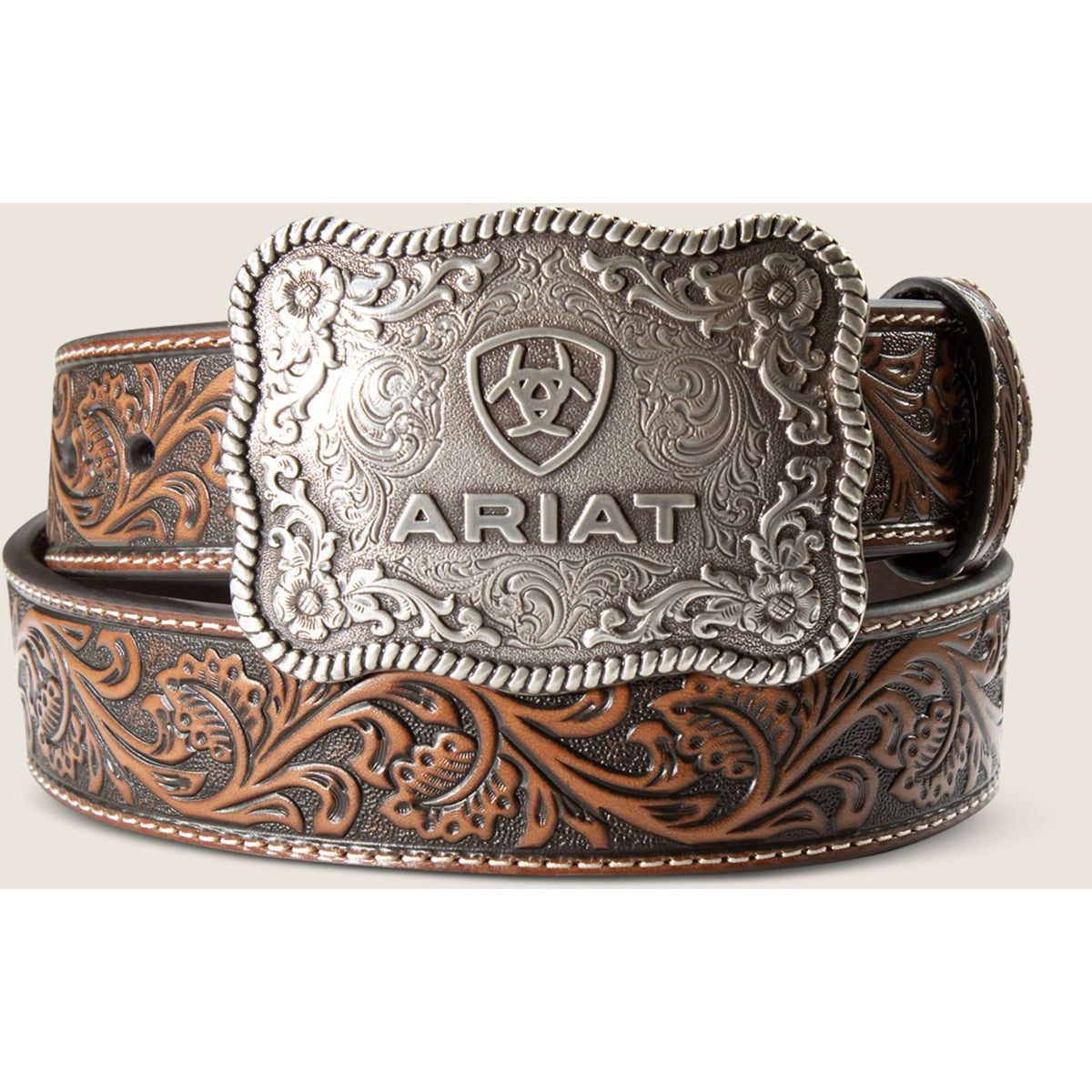 Ariat Cinturón Cow Buckle Hombres Negro