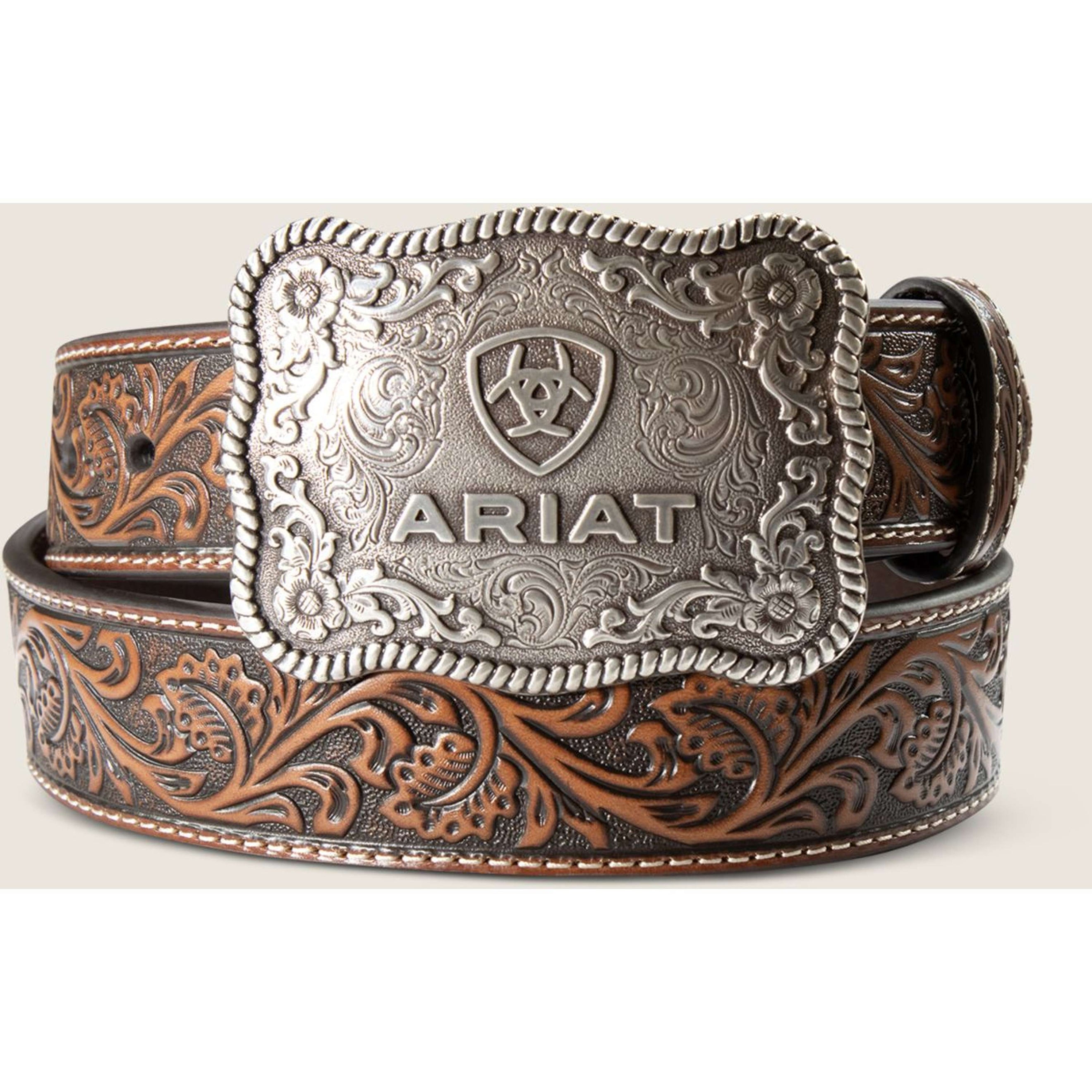 Ariat Cinturón Cow Buckle Hombres Negro Ariat Cinturón Cow Buckle Hombres Negro