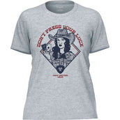 Ariat Camiseta Don't Press Your Luck Mujer Ice Blue