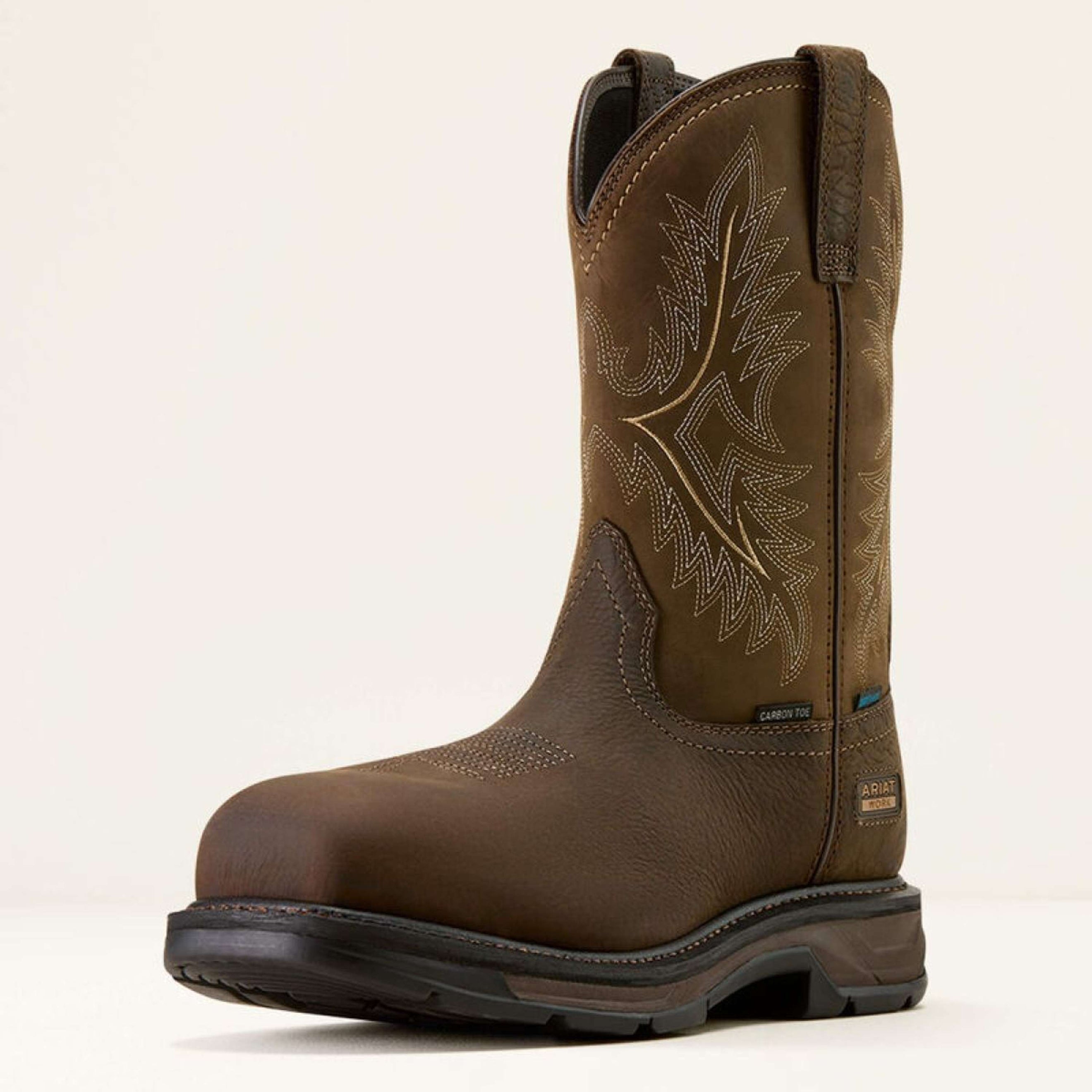 Ariat Botas Western WorkHog XT Waterproof Wide Square Carbon Toe Hombres Brown/Mocha