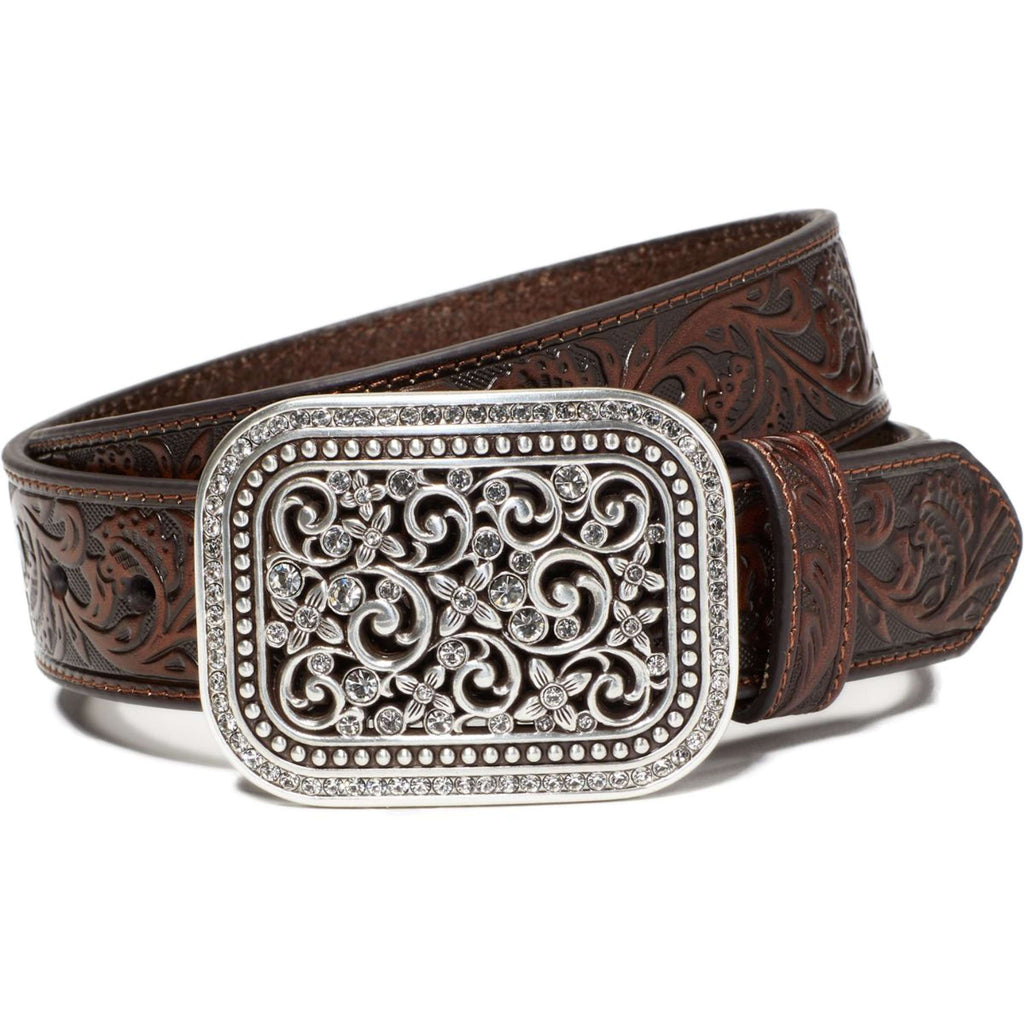 Ariat Cinturón Rhinestone Fillagree Marron