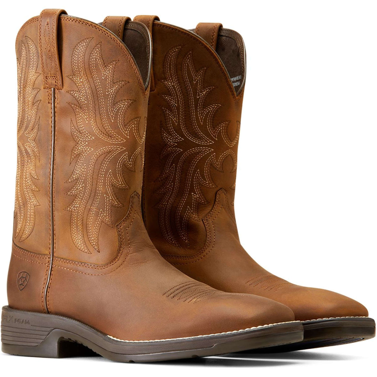 Ariat Bota occidental Ridgeback Hombres Oily Distressed Tan