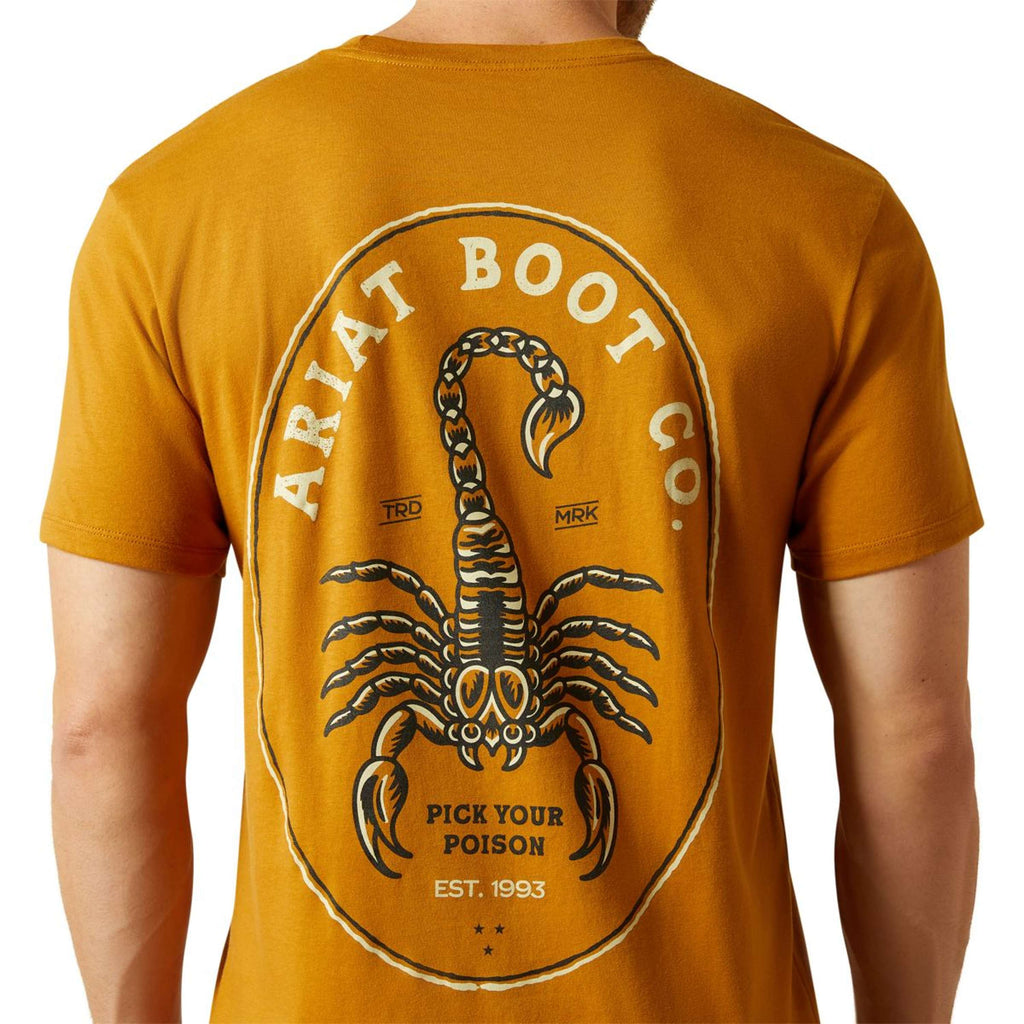 Ariat Camiseta Scorpion Seal Hombres Naranja