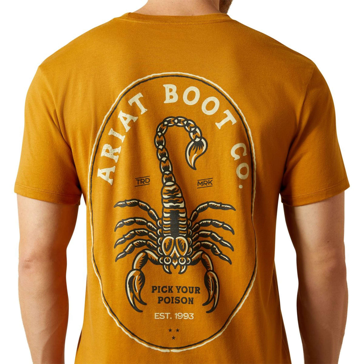 Ariat Camiseta Scorpion Seal Hombres Naranja