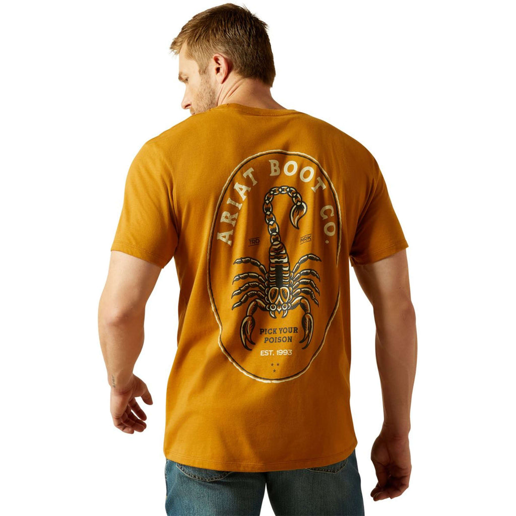 Ariat Camiseta Scorpion Seal Hombres Naranja