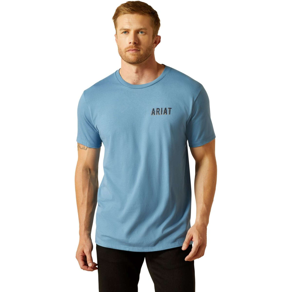 Ariat T-Shirt Blazing Saddle Hombres Azul