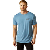 Ariat T-Shirt Blazing Saddle Hombres Azul