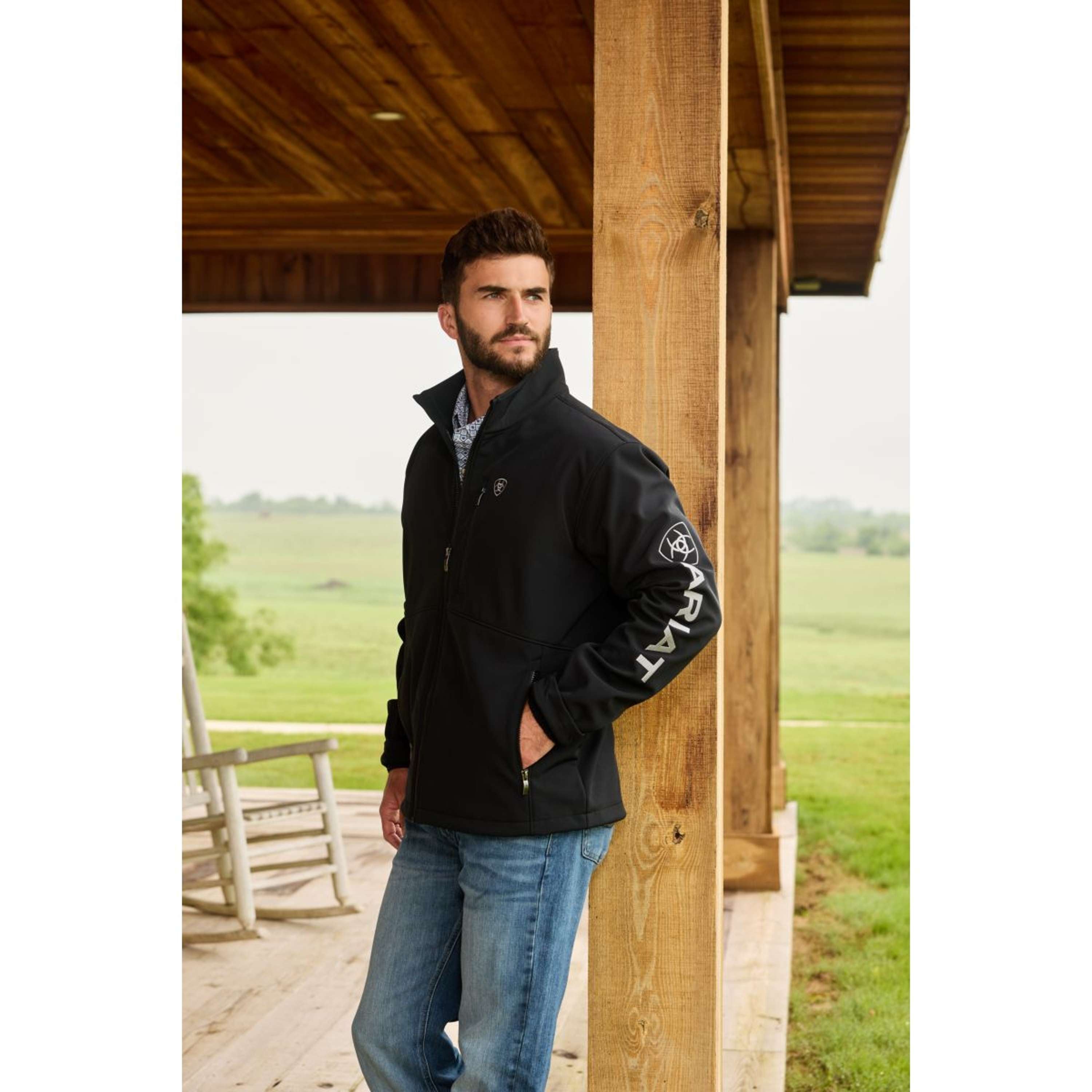 Ariat Chaleco softshell Logo Hombres Negro