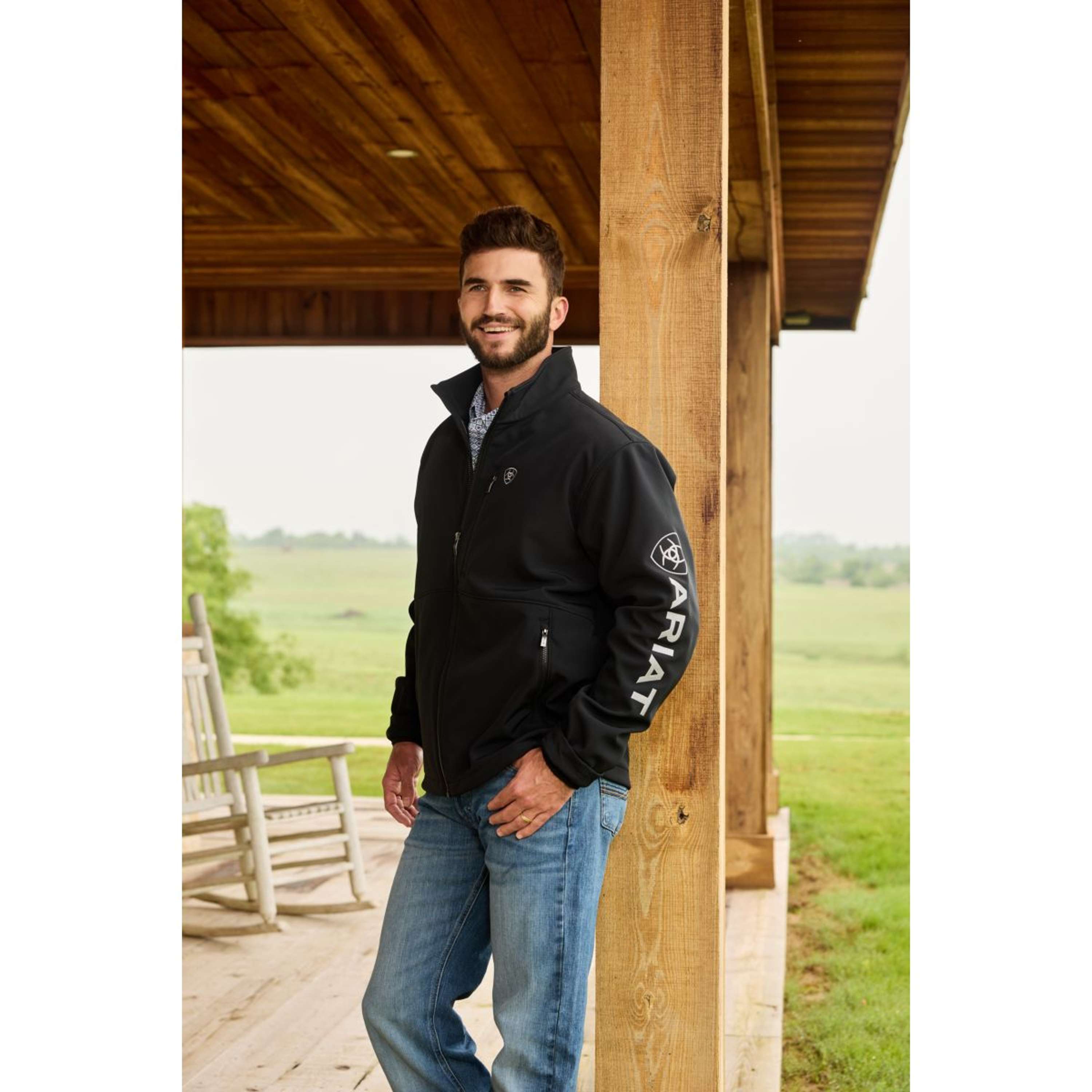 Ariat Chaleco softshell Logo Hombres Negro