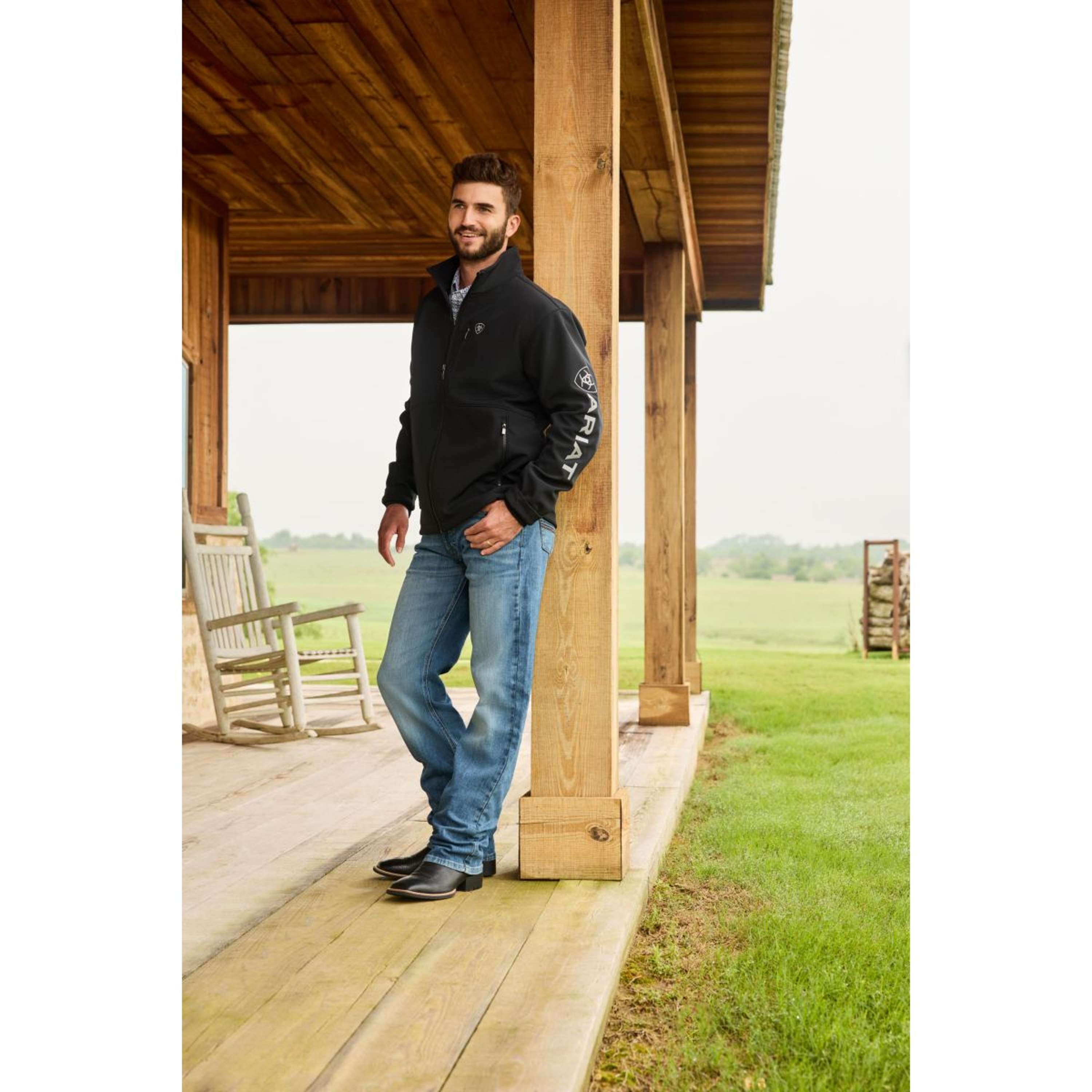 Ariat Chaleco softshell Logo Hombres Negro