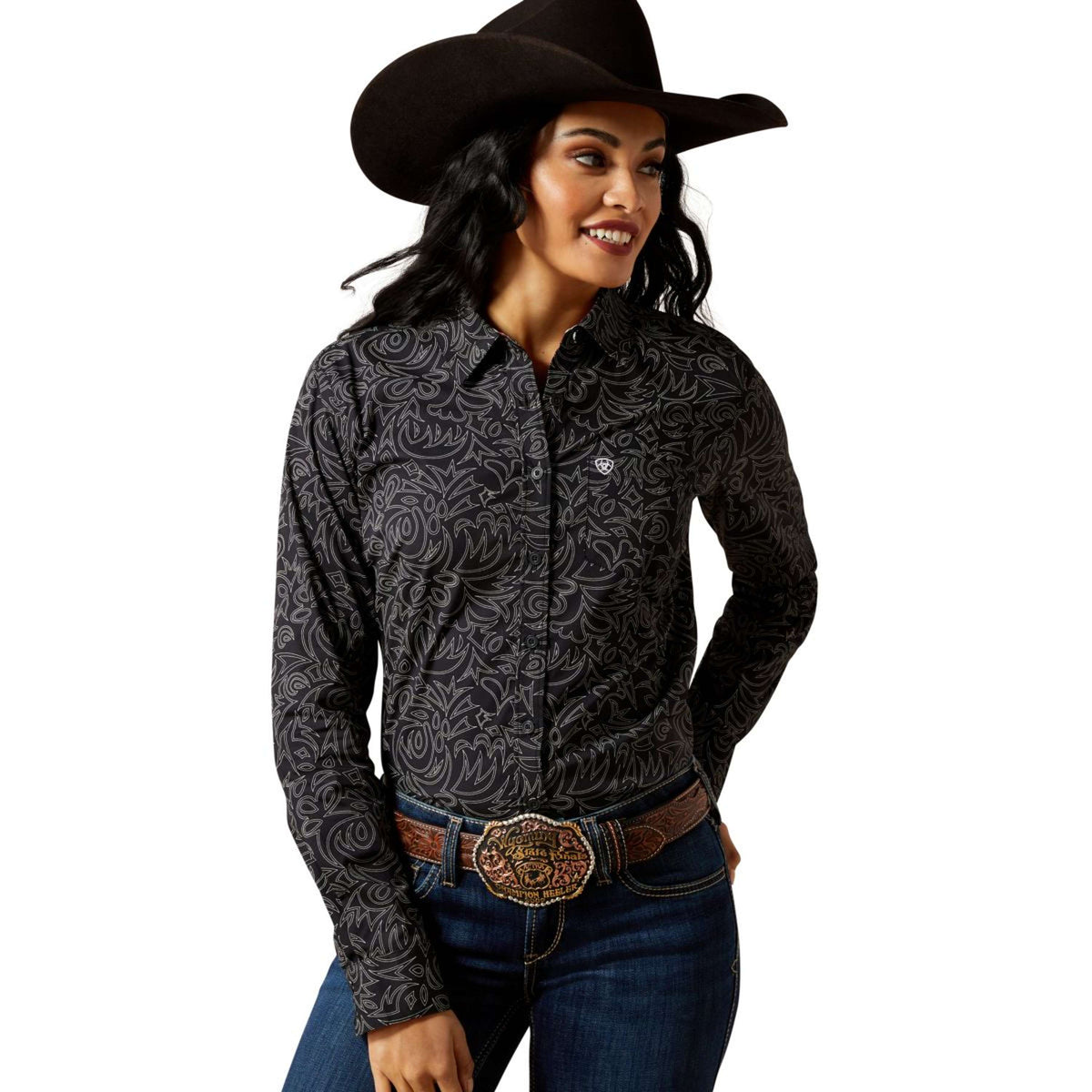 Ariat Blusa Kirby Mujer Negro