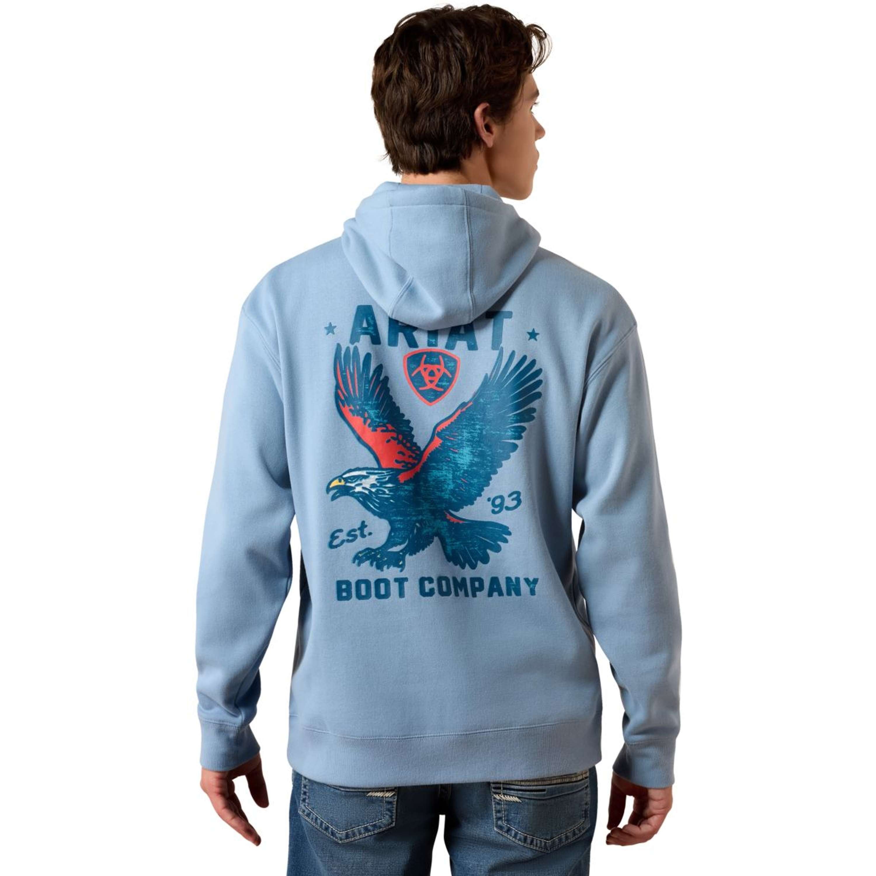 Ariat Suéter Freedom Eagle Hombres Light Denim