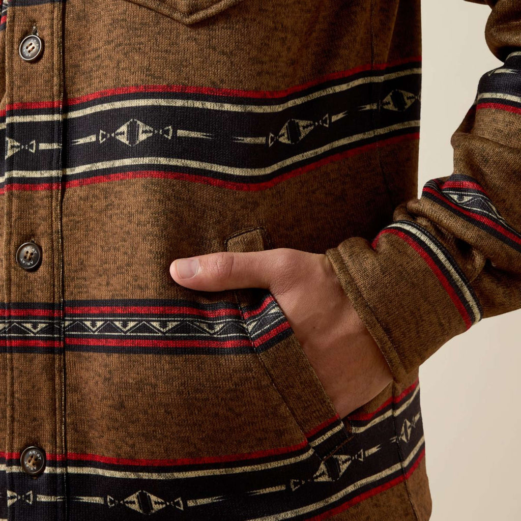 Ariat Blusa Caldwell Hombres Toffee Serape