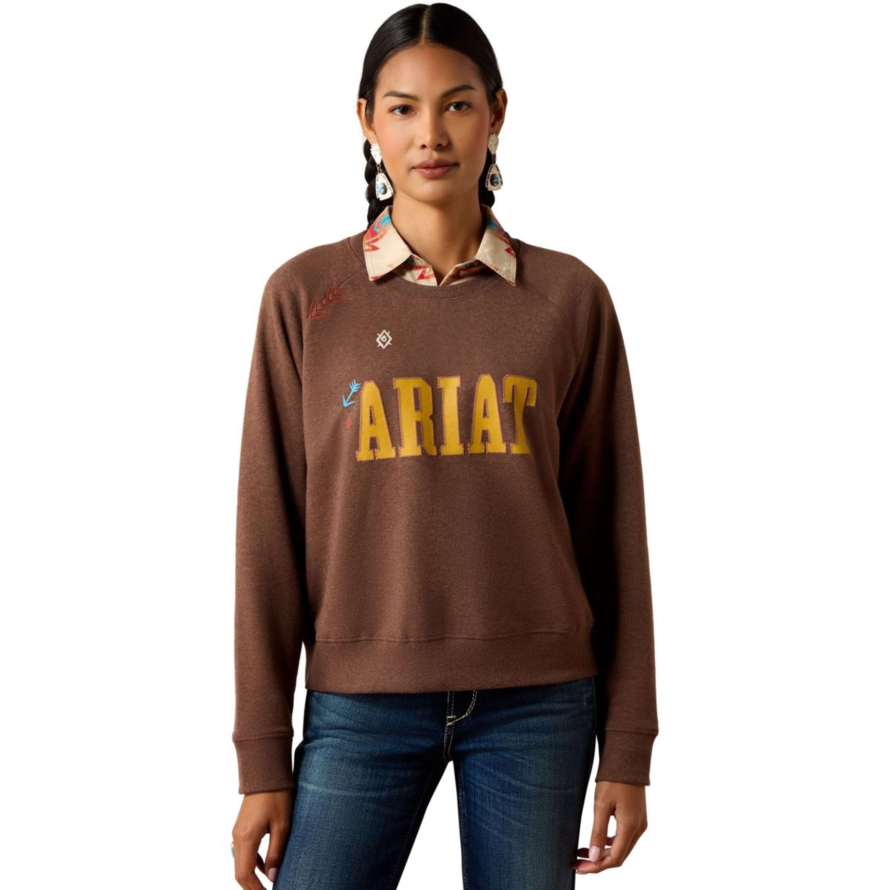 Ariat Suéter Essential Crew Mujer Chicory Coffee