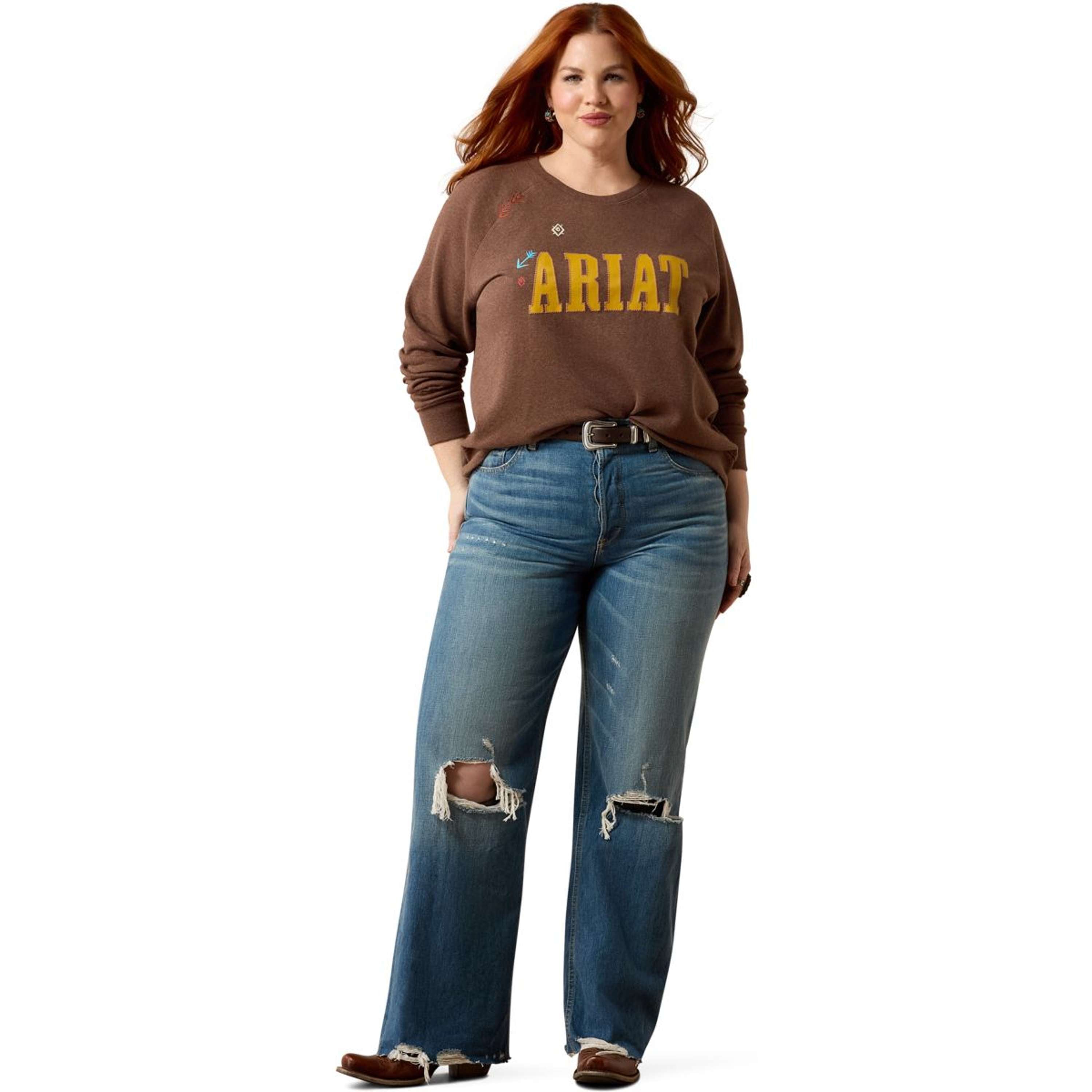 Ariat Suéter Essential Crew Mujer Chicory Coffee
