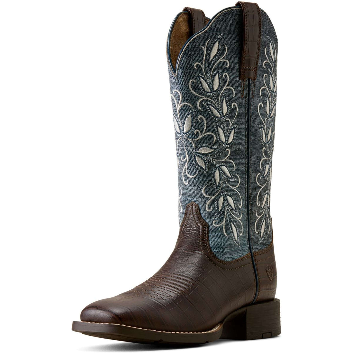 Ariat Botas Western Round Up Holly Mujer Chocolate Croc