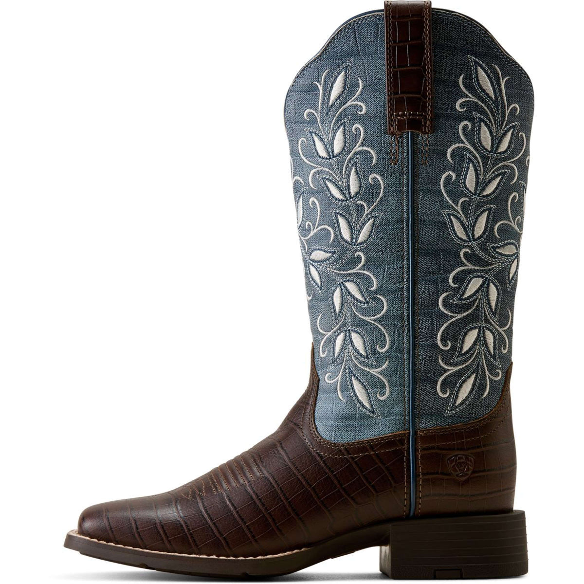 Ariat Botas Western Round Up Holly Mujer Chocolate Croc