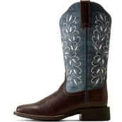 Ariat Botas Western Round Up Holly Mujer Chocolate Croc
