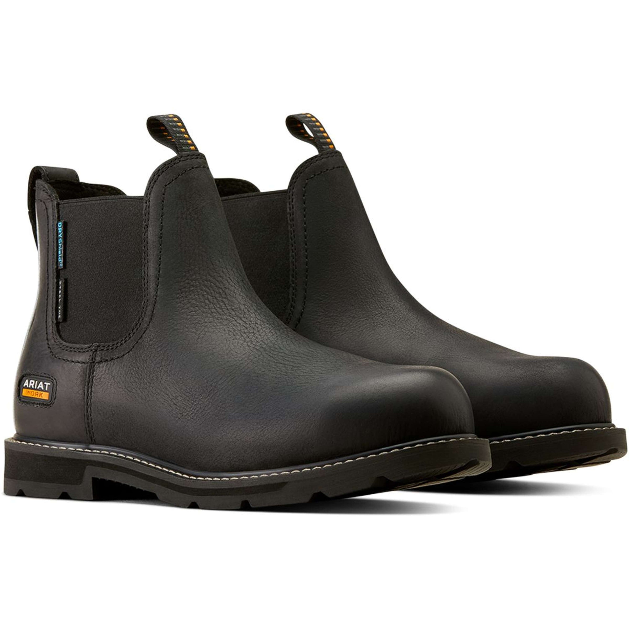 Ariat Botines Groundbreaker Chelsea Waterproof Steel Toe Hombres Negro
