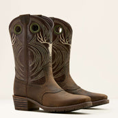 Ariat Botas Western Hybrid Roughstock Antler Hombres Wild Taupe/Espresso
