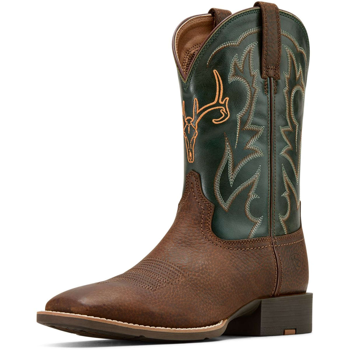 Ariat Botas Western Sport Outdoor Hombres Brown Oiled/Tack Green