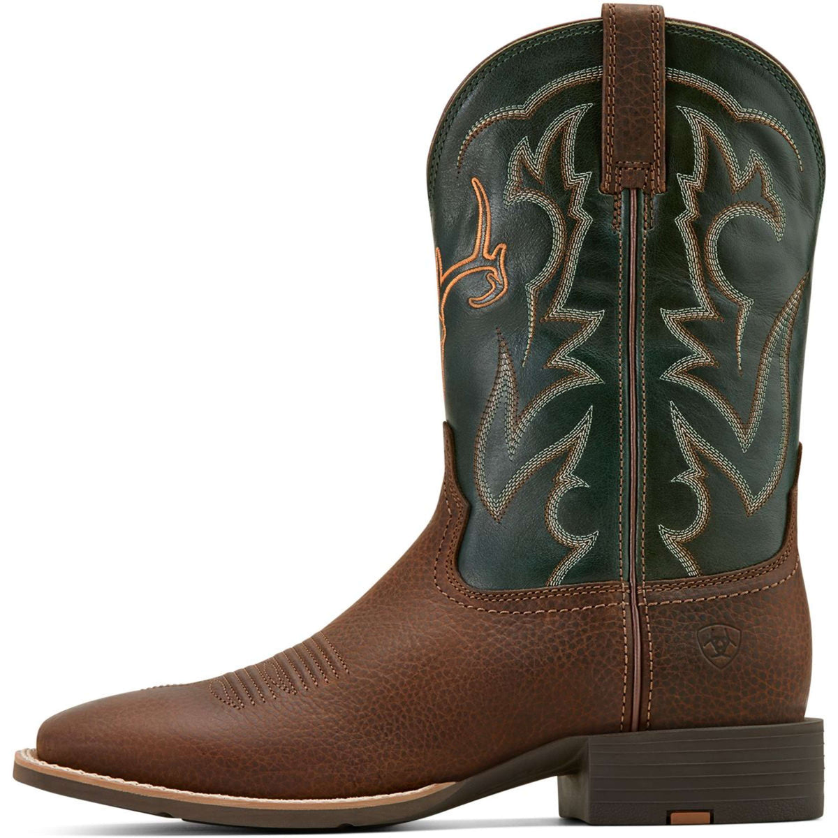 Ariat Botas Western Sport Outdoor Hombres Brown Oiled/Tack Green
