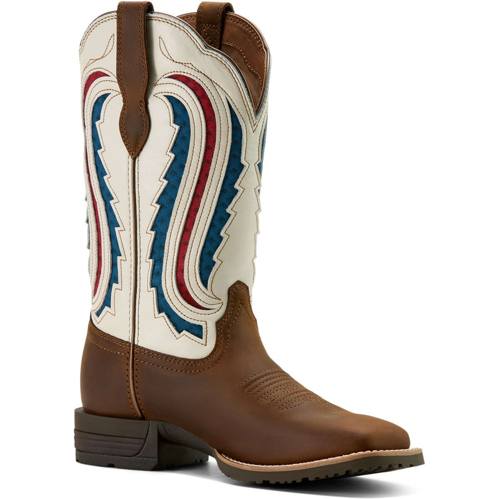 Ariat Botas Western Hybrid Ranchwork Venttek Mujer Distressed Brown/Crema