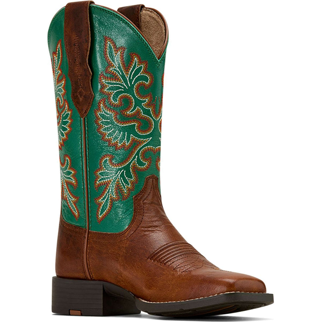 Ariat Botas Western Round Up Stretchfit Mujer Arizona Brown/Aged Jade