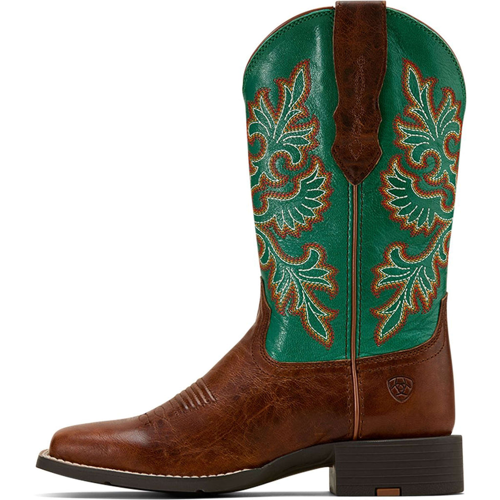 Ariat Botas Western Round Up Stretchfit Mujer Arizona Brown/Aged Jade