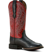 Ariat Botas Western Round Up Stretchfit Mujer Black Deertan/Garnet Emboss
