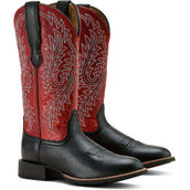 Ariat Botas Western Round Up Stretchfit Mujer Black Deertan/Garnet Emboss