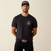 Ariat Camiseta American Bison Tee Hombres Charcoal Heather