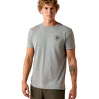 Ariat T-Shirt Banner Badge Hombres Gris