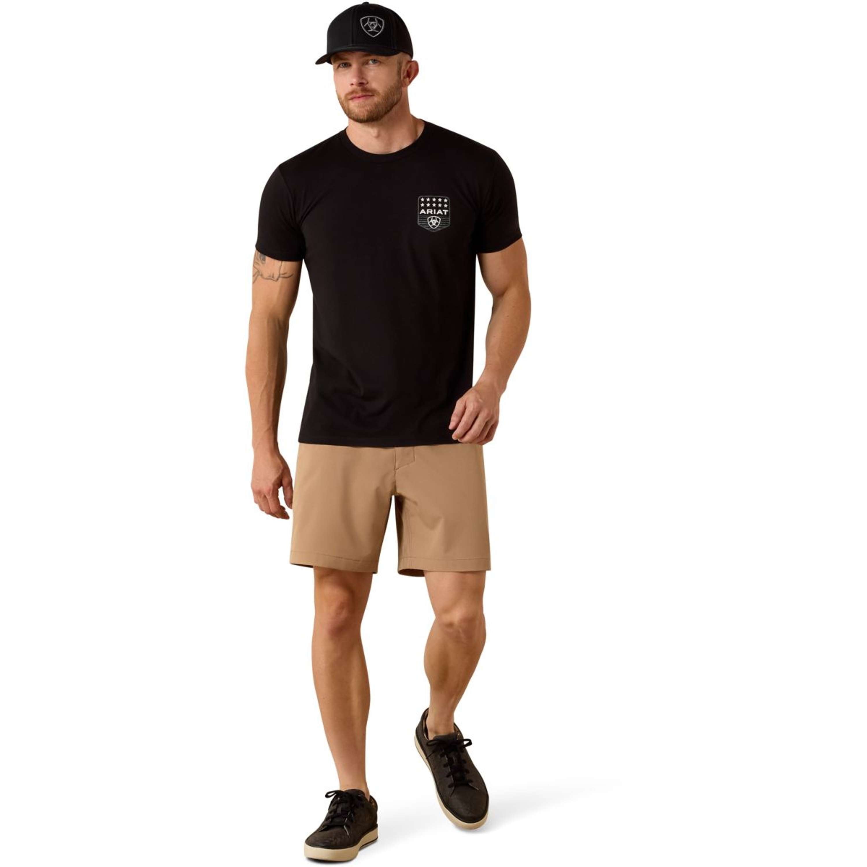 Ariat T-Shirt Patriotic Hombres Negro